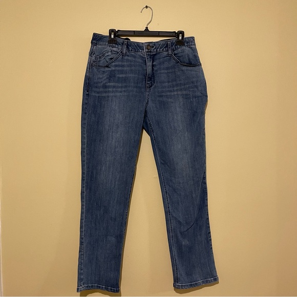 Democracy Denim - Democracy Jeans Womens Size 14 Blue Ab Technology Medium Wash Straight Stretch